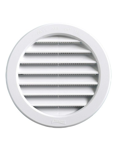 La Ventilazione T12RB Griglia di Ventilazione in Plastica Tonda da Incasso Bianco 150 mm